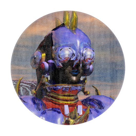 タイタンCYBORGポートレートブルーサイエンスフィクション、サイエンスフィクション カッティングボード (正面)