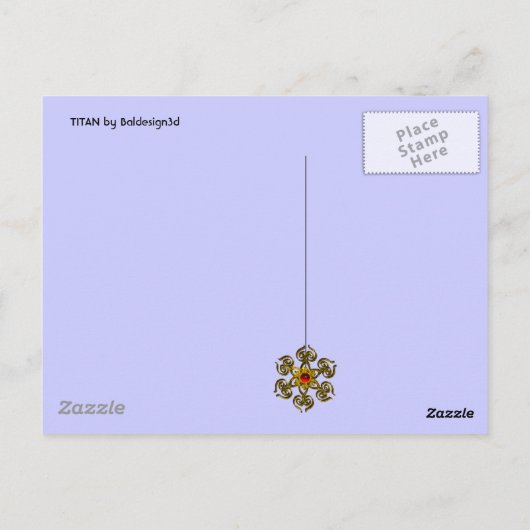 タイタンCYBORGポートレートブルーサイエンスフィクション、サイエンスフィクション ポストカード (裏面)