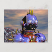 タイタンCYBORGポートレートブルーサイエンスフィクション、サイエンスフィクション ポストカード (正面)