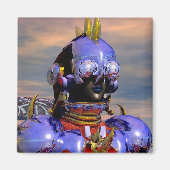 タイタンCYBORGポートレートブルーサイエンスフィクション、サイエンスフィクション マグネット (正面)