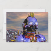 タイタンCYBORGポートレートブルーサイエンスフィクション、サイエンスフィクション 招待状 (正面)