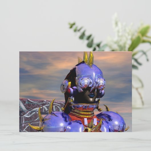 タイタンCYBORGポートレートブルーサイエンスフィクション、サイエンスフィクション 招待状 (スタンド正面)