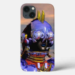 タイタンCYBORGポートレートブルーサイエンスフィクション,サイエンスフィクション iPhone 13ケース