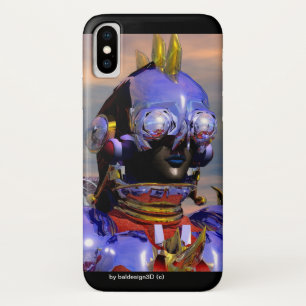 タイタンCYBORGポートレートブルーサイエンスフィクション,サイエンスフィクション iPhone X ケース