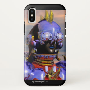 タイタンCYBORGポートレートブルーサイエンスフィクション，サイエンスフィクション iPhone XSケース