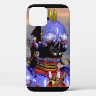 タイタンCYBORGポートレートブルーサイエンスフィクション,サイエンスフィクション iPhone 12ケース