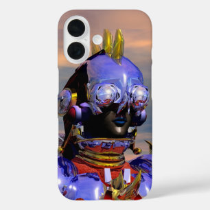 タイタンCYBORGポートレートブルーサイエンスフィクション,サイエンスフィクション iPhone 16ケース