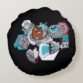 タイタ10代のンズ行け! |サイボーグの兵器庫 ラウンドクッション (裏面)