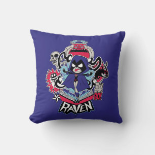タイタ10代のンズ行け！   Raven Demonic Powersグラフィック クッション