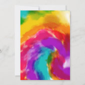 タイダイカラフルおもしろい誕生日招待状 招待状 (裏面)