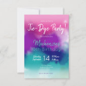 タイダイカラフルー誕生日パーティー 招待状 (正面)