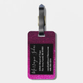 タイダイグリッターレインボークラウド漫画キッズトラベル ラゲッジタグ (裏面縦)