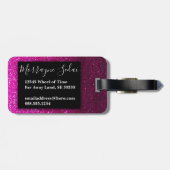 タイダイグリッターレインボークラウド漫画キッズトラベル ラゲッジタグ (裏面横)