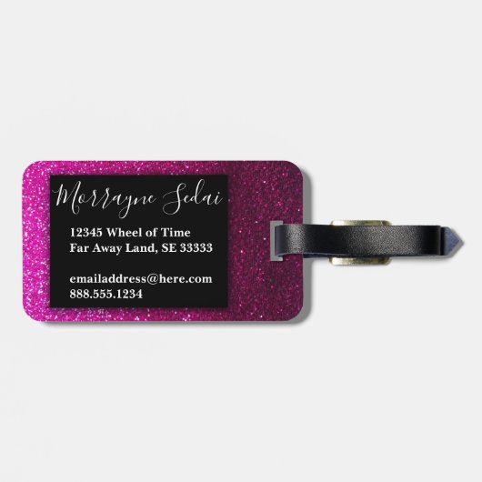 タイダイグリッターレインボークラウド漫画キッズトラベル ラゲッジタグ (裏面横)