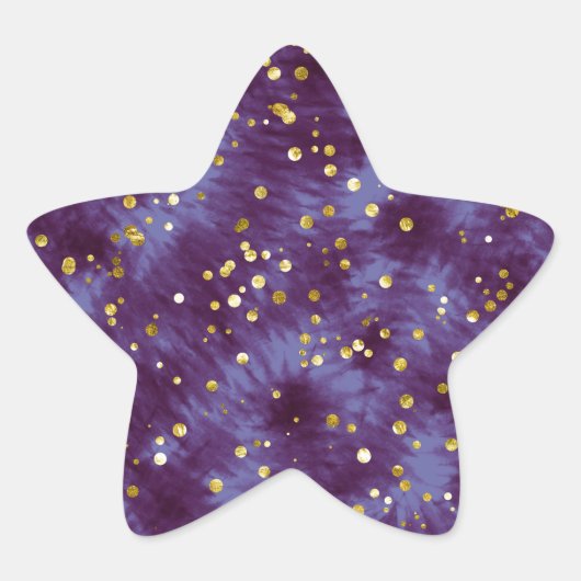 タイダイグリッター 星シール (正面)