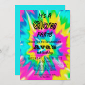 タイダイグローバースデーパーティー 招待状 (正面/裏面)