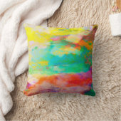 タイダイスタイル絵画抽象芸術枕カラフル クッション (ブランケット)