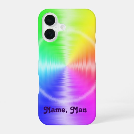 タイダイデザイン- iPhone 16ケース (裏面)