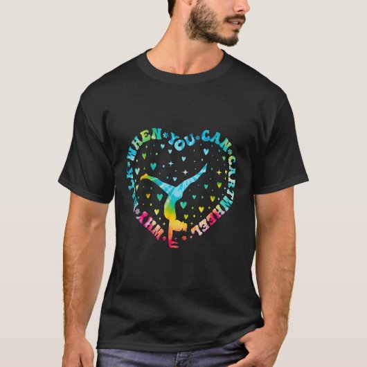 タイダイハート車輪体操チアリーダージム Tシャツ (正面)