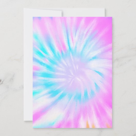 タイダイローラースケートパーティー招待状 招待状 (裏面)