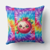 タイダイ幸せなドラゴンフルーツ クッション (裏面)
