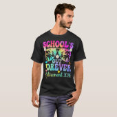 タイダイ染めでスクールアウト・フォーエバー 退職 退職者 Tシャツ (正面フル)