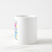 タイダイ染めで平和 愛 退職 コーヒーマグカップ (中央)
