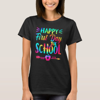 タイダイ染めの新学期を祝おう 生徒と紅茶 Tシャツ