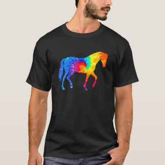 タイダイ染めの馬のママとパパ Tシャツ