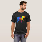 タイダイ染めの馬のママとパパ Tシャツ (正面フル)