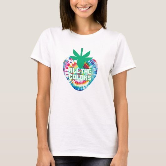 タイダイ染めレトロサマーデザイン Tシャツ (正面)