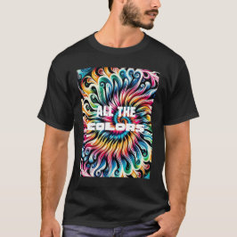 タイダイ染めレトロ渦巻きカラー Tシャツ