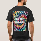 タイダイ染めレトロ渦巻きカラー Tシャツ (裏面)