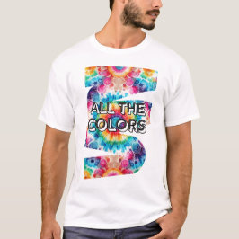 タイダイ染めレトロ風カラフル渦巻き Tシャツ