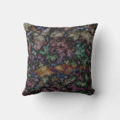 タイダイ渦巻き色モザイク模様の小さなタイル クッション (裏面)