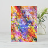 タイダイ結婚式招待状 (スタンド正面)