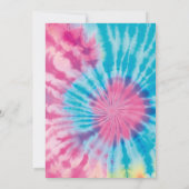 タイダイ誕生日パーティー招待状 招待状 (裏面)