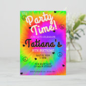 タイダイ誕生日招待状、だからグルービー! 招待状 (スタンド正面)