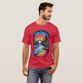 タイダイ コースト 濃色 コースタル デザイン レトロ Tシャツ (正面フル)