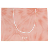 タイダイ |コーラルピンクモダンパステル ラージペーパーバッグ (裏面)