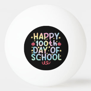 タイダイ ハッピー 100日目の学校の先生 生徒 卓球ボール
