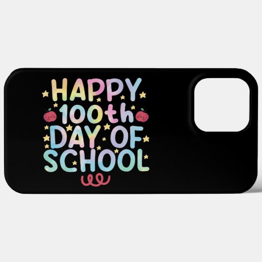 タイダイ ハッピー 100日目の登校日 先生 生徒  Case-Mate iPhoneケース (裏面 (横))