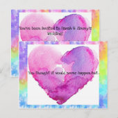 タイダイ ハート ウェディング インビテーション (正面/裏面)