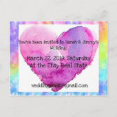 タイダイ ハート ウェディング インビテーション (裏面)