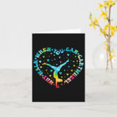 タイダイ ハート カートホイール 体操応援 ジム カード (黄色い花)