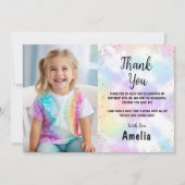 タイダイ バースデー フォト ありがとうカード サンキューカード (正面)