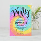 タイダイ パーティー招待状 パーティータイムだ！ 招待状 (スタンド正面)