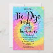 タイダイ パーティー 招待状 ヒッピータイダイ (正面)