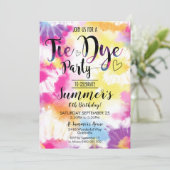 タイダイ パーティー 招待状 ヒッピータイダイ (スタンド正面)