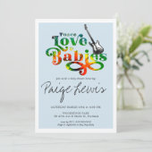 タイダイ・ヒッピー・ベイビーシャワーの招待状 (スタンド正面)